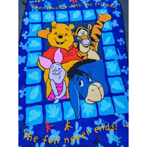 Vtg Disney CP Winnie The Pooh and Friends Blanket - Picture 2 of 4